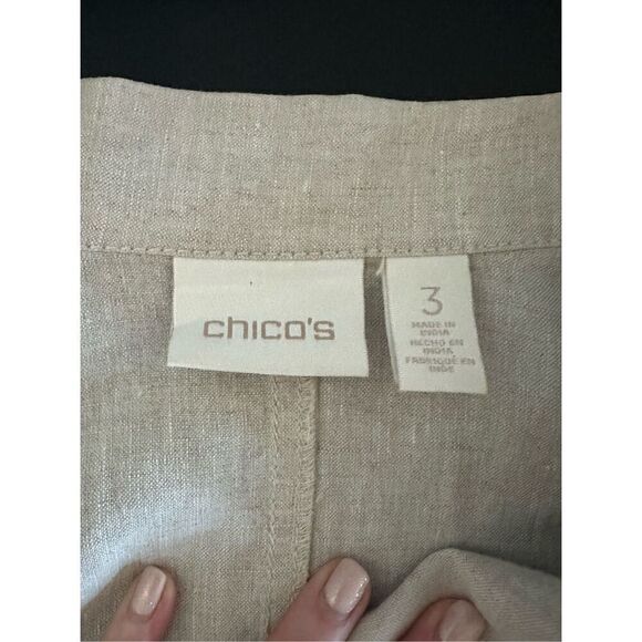 Chico’s Linen Lightweight Jacket - Picture 7 of 9